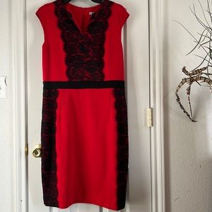 Blue & Black dress with lace accents